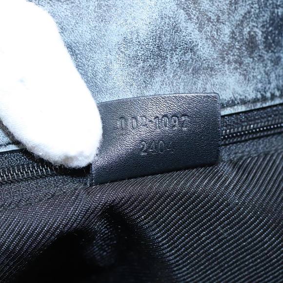 GUCCI GG Canvas Tote Bag Black Gold 002 1097 2404 Auth 97577 - Picture 12 of 16